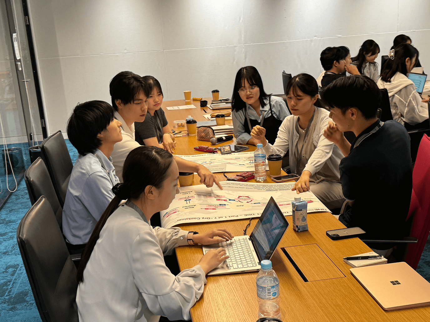 Scenes from the first day of the program